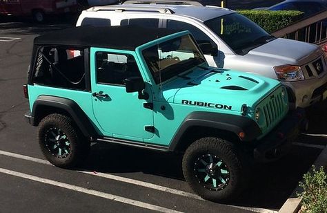 2014 Jeep Rubicon Tiffany Blue | Total Auto Pros Tiffany Blue Car, Teal Car, Offroad Wheels, Beach Jeep, Blue Jeep, Top Luxury Cars, Dream Cars Jeep, Jeep Rubicon, Jeep Girl