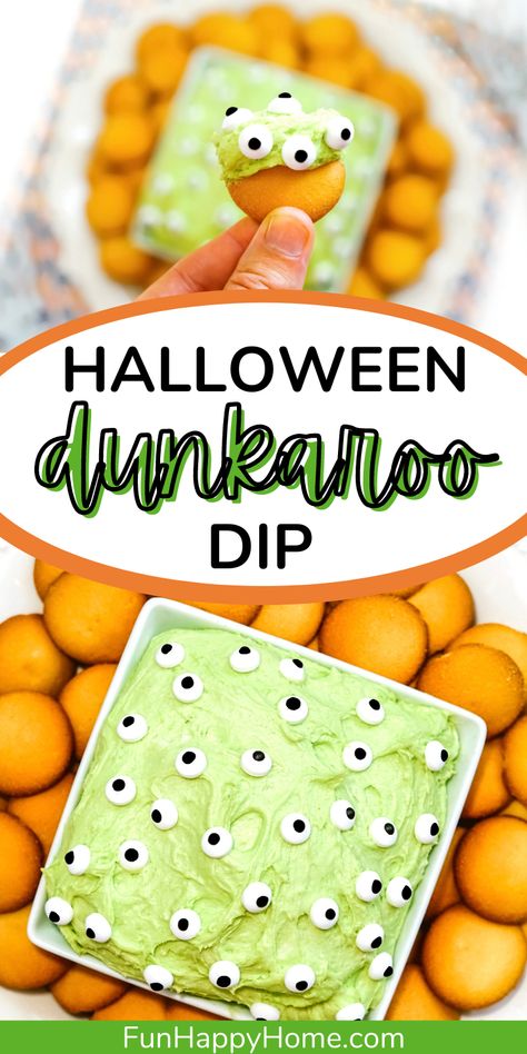 Halloween Oreo Dip, Halloween Funfetti Dip, Halloween Dip Recipes Parties Food, Monster Dip Recipe, Halloween Dunkaroo Dip, Halloween Appetizers Dip, Halloween Party Dips For Adults, Halloween Dessert Dips For Parties, Halloween Cookie Dip