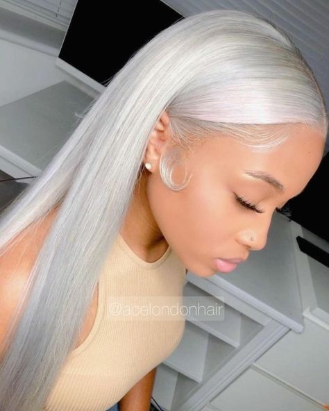 #baddiefrisuren #tomboyfrisuren #bobfrisur Lace Front Wig, White Hair, Lace Front, Human Hair, Black Women, Platinum, Wigs, Human, Lace