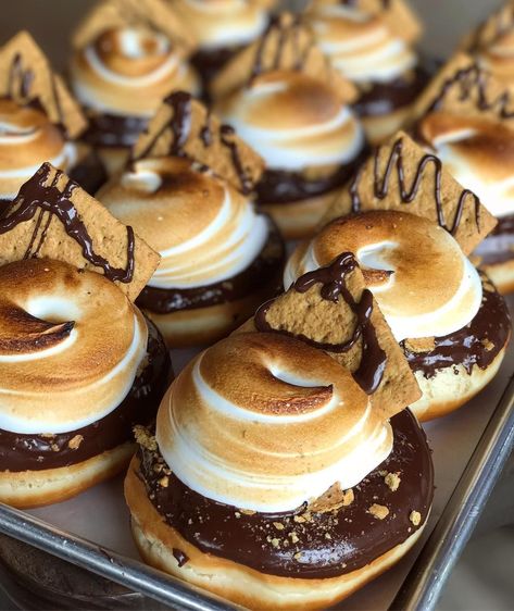 Donuts Ideas, Donut Flavors, Smore Recipes, Homemade Donuts Recipe, Pretty Desserts, You Are So Beautiful, Delicious Donuts, Yummy Comfort Food, Mini Donuts