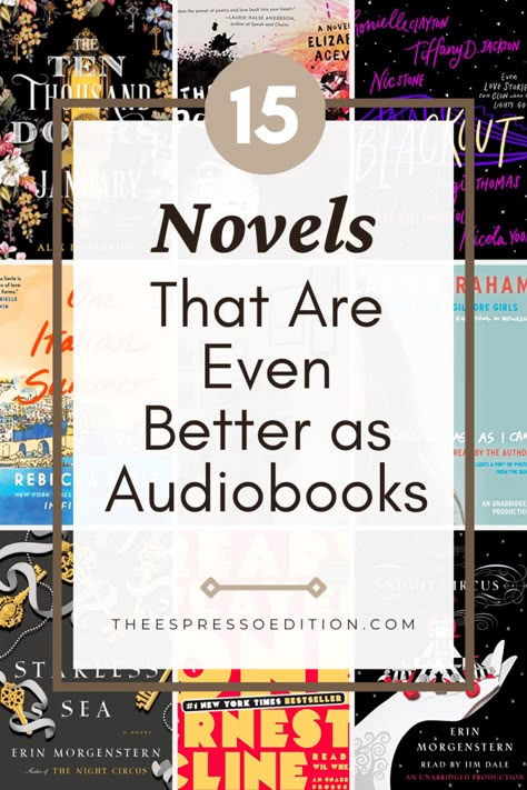 Looking for a new audiobook to listen to? Download one of these 15 excellent titles! | #audiobooks #audible #bookstolistento #goodaudiobooks Best Books To Listen To, Best Audiobooks Classics, Audible Book Recommendations, Books To Listen To, Books Better As Audiobooks, Best Audiobooks 2023, Best Books On Audible, Books To Listen To On Audible, Best Books To Listen To On Audible