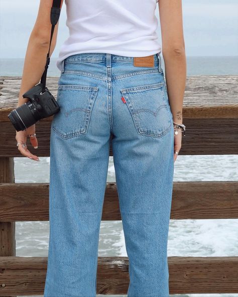 Perfect Live, 90s Denim, Vintage Fits, By The Beach, Modern Times, Baggy Jeans, Women's Jeans, Levi's, Mid Rise