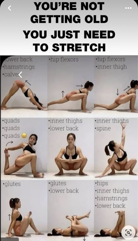 Squat Challenge For Beginners, Body Stretches Flexibility, Best Stretching Exercises, Tight Hamstrings, Body Stretches, Hip Flexors, Workout Without Gym, Health And Fitness Articles, Easy Yoga Workouts