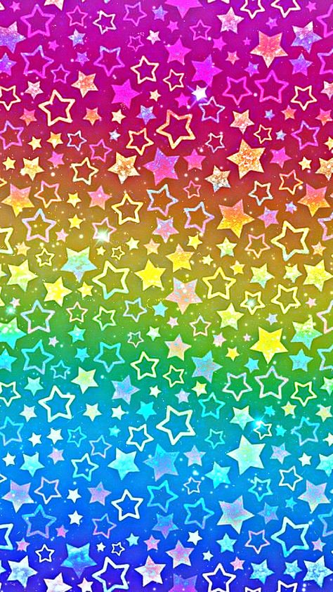 Rainbow Scene Wallpaper, Scenecore Pattern, Scenecore Aesthetic Wallpaper, Spacehey Background, Bright Stars Wallpaper, Rainbow Star Wallpaper, Rainbow Stars Wallpaper, Scenecore Background, Scenecore Wallpaper