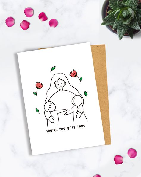 Mother’s Day Postcards, Mother’s Day Card Design Idea, Happy Mother’s Day Greeting Card, Mothers Day Greeting Cards Handmade, Happy Mothers Day Cards Handmade, Mother’s Day Cards Handmade, Mothers Day Greeting Cards, Maa Drawing, Mom Illustration