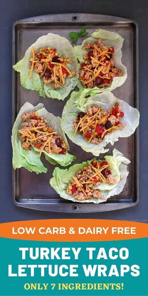 Turkey Wrap Recipes, Turkey Tacos Recipes, Turkey Taco Lettuce Wraps, Low Carb Low Calorie, Lettuce Tacos, Taco Lettuce Wraps, Easy Taco Recipes, Turkey Taco, Healthy Low Calorie Meals