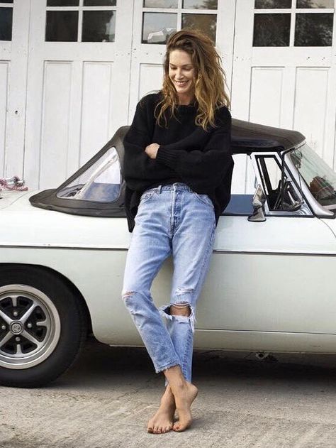 Mode Tips, Erin Wasson, Neue Outfits, Boyfriend Jean, Fashion Jeans, Mode Casual, Looks Street Style, Mode Inspo, Jeans Boyfriend