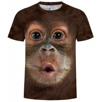 Bebe T Shirt, Monkey T Shirt, Monkey Print, Cool 3d, Monkeys Funny, Sport Style, Short Sleeve Pattern, Tee Shirt Homme, Gifts For Adults