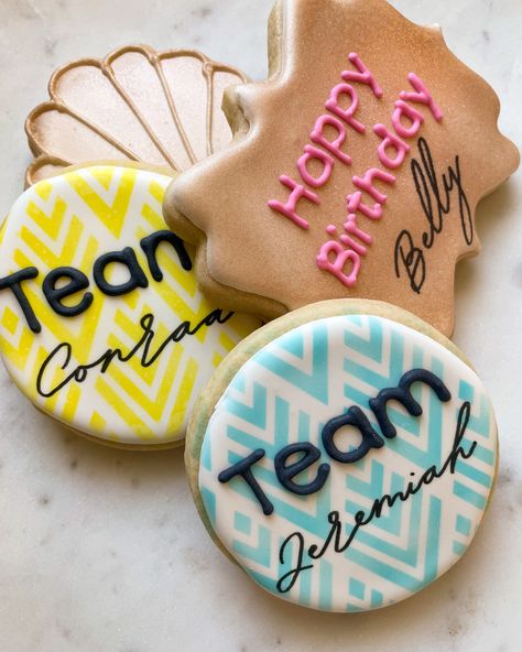 The Summer I Turned Pretty 15th birthday decorated royal icing cookies 12 Bday Party Ideas, Tsitp Party, Thirteenth Birthday Ideas, Sweet 16 Summer, Birthday Ideas Summer, 14th Birthday Ideas, Pretty Birthday Party, Beach Theme Birthday Party, My 14th Birthday