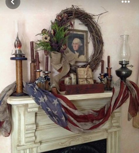 Decorating With Pinwheels, Americana Cottage Decor, Americana Home Decor, Americana Crafts, American Flag Decor, Fourth Of July Decorations, 4th July Crafts, Primitive Americana, Wooden Items