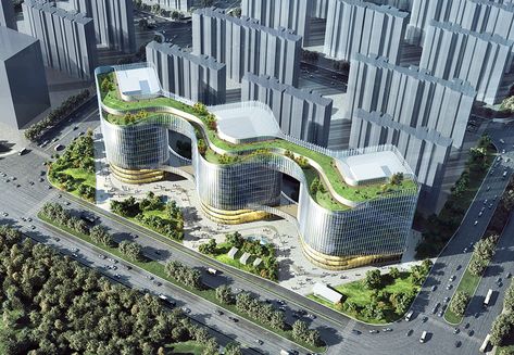 Global Architecture, Module Design, New Urbanism, Mix Use Building, Skyscraper Architecture, Architectural Models, Office Buildings, Zhengzhou, Green Architecture