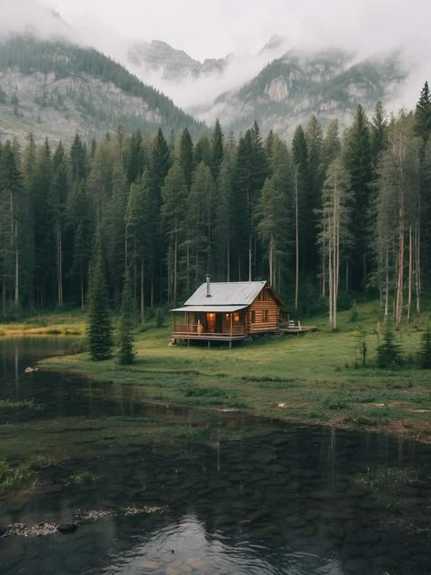 Forest Cottage Aesthetic, Tiny Log Cabins, Colorado Mountain Homes, Little Cabin In The Woods, Cabin Aesthetic, Forest Cottage, Small Log Cabin, Cabin In The Mountains, Cabin Tiny House