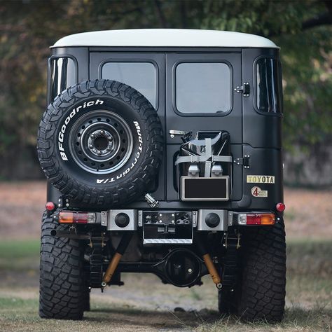 Brings new adventures with every outing! This Matte Black 1984 Toyota Land Cruiser FJ45 underwent a no expense spared frame-off restoration and is powered by its matching-numbers TBI fuel-injected 4.2-liter 6-cylinder 2F engine. Lot 784 is selling with No Reserve at our 2020 Fall Auction. Bj40 Land Cruiser, Black Land Cruiser, Toyota Fj 40, Truk Ford, Land Cruiser 4x4, B13 Nissan, Fj40 Landcruiser, Toyota Cruiser, Cj Jeep