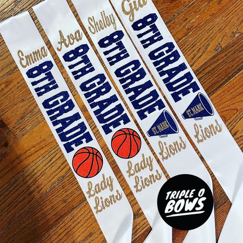 8th Grade Cheer Sashes, 8th Grade Volleyball Night Gifts, 8th Grade Sports Night Gifts, 8th Grade Cheer Night, 8th Grade Basketball Night Gifts, 8th Grade Night Volleyball, 8th Grade Night Cheer Gifts, Volleyball 8th Grade Night, 8th Grade Volleyball Night Ideas