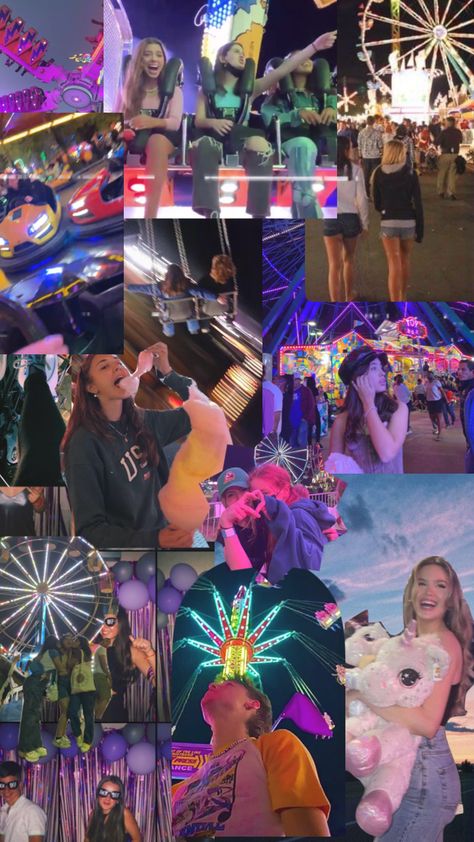 #fair#fun#friends#collage#aesthetic Fair Asthetic Picture, Theme Park Aesthetic Friends, Fun Park Aesthetic, State Fair Outfit Ideas Summer, Fair Pictures Friends, Friends Collage Aesthetic, Fair Aesthetic Outfits, Fair Aesthetic Friends, Fun Fair Outfit