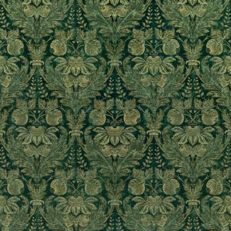 Emerald Fabric, Gp&j Baker, Velvet Upholstery Fabric, Colour Inspiration, Drapery Hardware, Fabric Houses, Velvet Color, Wallpaper Bedroom, Drapery Fabric