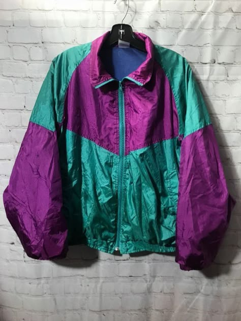 80's Jacket, Sunscreen Clothing, 80s Look, Colorful Jacket, Shirt Logo Design, Larp Costume, Retro Jacket, 80s Outfit, Fresh Outfits