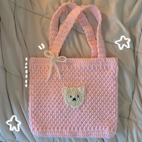 How To Knit A Bag, Crochet Fairy, Crochet Pink, Quick Crochet Patterns, Crochet Business, Crochet Design Pattern, Kawaii Crochet, Beginner Crochet Projects, Crochet Handbags Patterns