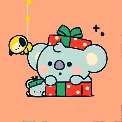 Bt21 Christmas, Bt21 Stickers, Koya Bt21, Bts Halloween, Bts Christmas, Holiday Icon, Bullet Journal Aesthetic, Hello Kitty Christmas, Stickers Cute