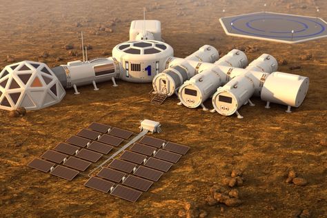 Space Colony Concept, Mars Project, Mars Colony, Space Colony, Sci Fi Building, Space Engineers, Human Settlement, No Man's Sky, Mission To Mars