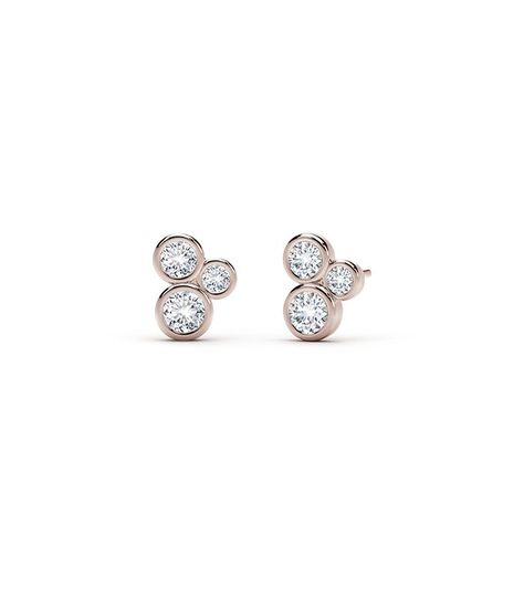 The Forevermark Tribute™ Collection Three Stone Bezel Studs Forevermark Diamonds, Holiday Dressing, Wish List, Life I, Three Stone, In My Life, Stone Earrings, Who What Wear, Diamond Jewelry