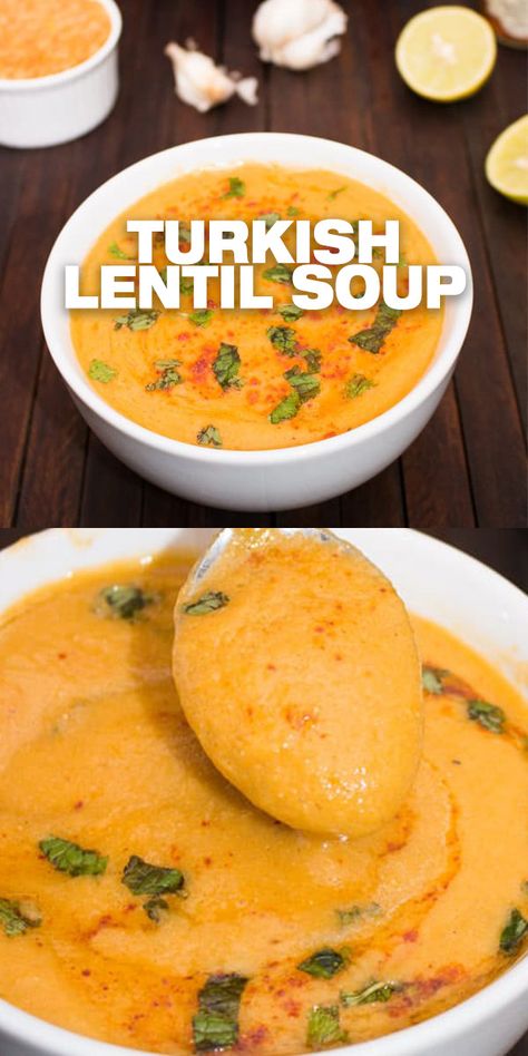 Turkish Red Lentil Soup, Red Lentil Soup Recipe, Clear Soup, Lentil Soup Recipe, Lentil Soup Recipes, Red Lentil Soup, Lentil Recipes, Easy Soups, Easy Soup Recipes