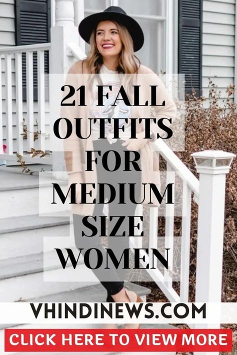 21 Best Fall Outfits for Medium Size Women: Fall Attire for Short and Petite Women 48 Fall Outfits For Curvy Women 2024, Fall Clothes For Petite Women, Fall Outfits For Size 10 Women, Fall Semi Casual Outfits Women, Medium Size Winter Outfits, Cute Outfits For Women In Their 30's Fall, Best Outfits For Plus Size Women, Work Outfits Women Petite Curvy, Flattering Fall Outfits Women