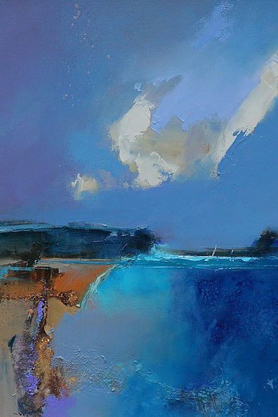 Abstract painting by Peter Wileman blue and brown painting Peter Wileman, Seascapes Art, Brown Painting, Royal Society, Abstract Landscapes, Landscape Artwork, Oil Painters, Abstract Art Landscape, Abstract Landscape Painting