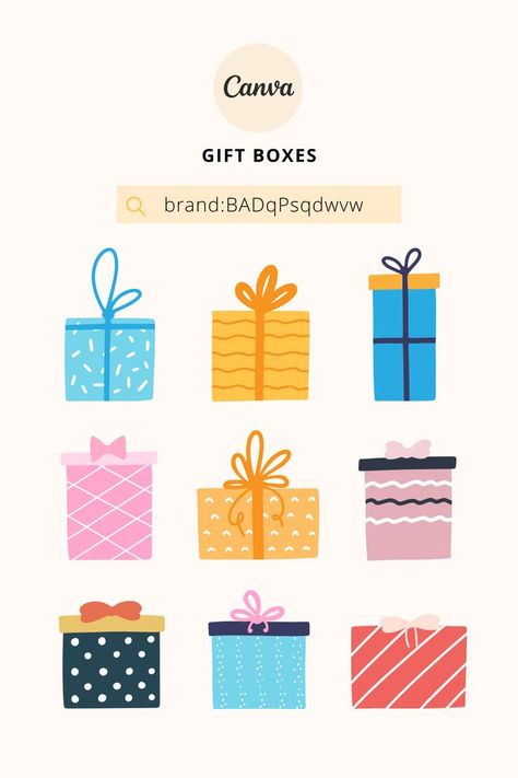 Box Icon, Canva Elements, Canva Tutorial, Xmas Presents, Blue Gift, Canva Design, Present Gift, Icon Set, Gift Boxes