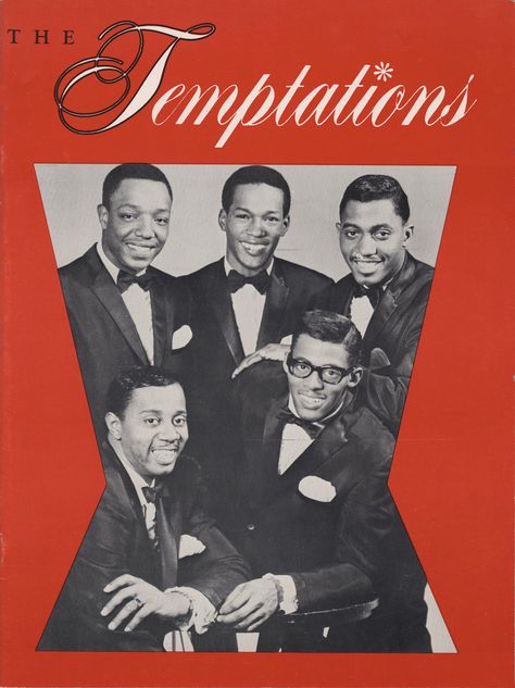 1966 Concert Program for The Temptations The Temptations Poster, Motown Artists, 1960 Music, Otis Williams, African American Musicians, Black Musicians, Motown Records, Tamla Motown, The Temptations