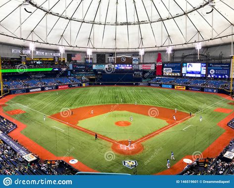 Tropicana Field, Mlb Stadiums, Baseball Park, St Petersburg Florida, Baseball Stadium, Football Stadiums, Tampa Bay Rays, Cleveland Indians, Florida Home