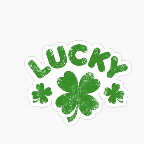 Get my art printed on awesome products. Support me at Redbubble #RBandME: https://www.redbubble.com/i/sticker/Lucky-Clover-by-LeslieSV20/101064839.EJUG5?asc=u Lucky Illustration, Clover Sticker, St Patricks Day Clipart, Rumpus Room, Good Luck Spells, Luck Spells, Clover Design, Lucky Me, Get Lucky