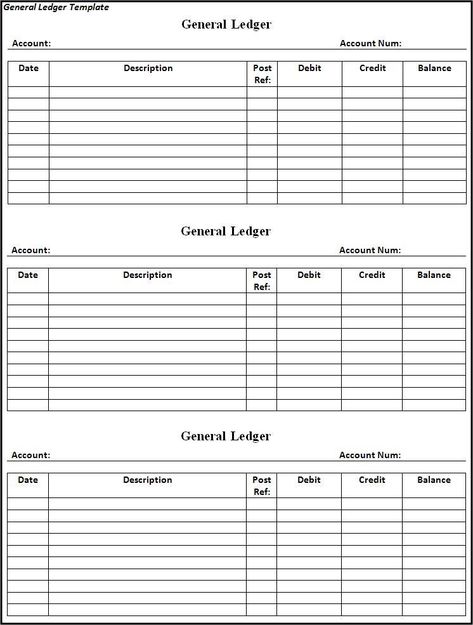 general ledger template Small Business Printables, Accounting Tips, Accountant Resume, Book Keeping, General Ledger, Business Plan Template Free, Business Printables, Bookkeeping Templates, Word Templates