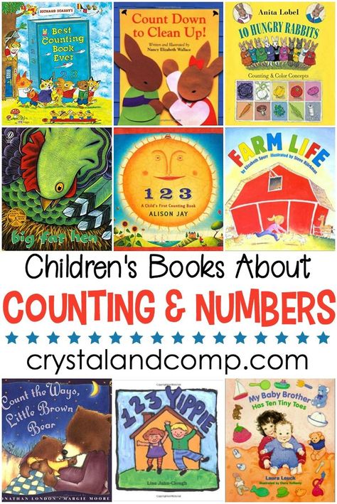 A collection of 19 books children must read as they learn their numbers and learn to count. Number Books Preschool, Counting Collections, Numbers For Toddlers, Learning Routine, Preschool Numbers, Books For Preschoolers, Pre K Math, Online Stories, Counting Books