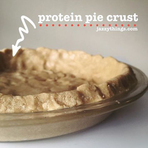 "Protein pie crust . A perfect base for you to create any pie you wish!  Simply mix together 1 1/2c oat flour, 4 scoops @nlaforher vanilla cupcake protein powder, 1/2t baking powder, 3T ghee, and 1/3c water (add water very slowly until you get a thick dough consistency). Roll out and then form into pie pan. Add pie filling and bake! Protein Pie, Healthy Pies, High Protein Desserts, Pie Crust Recipe, Protein Treats, Meatless Main Dishes, Protein Powder Recipes, Protein Desserts, Flaky Pie Crust