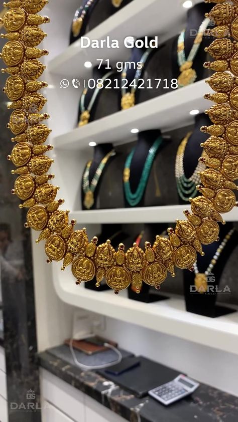 Kasu Mala, Haram Designs, Wedding Jewelry Sets Bridal Jewellery, Gold Necklace Indian, Gold Necklace Indian Bridal Jewelry, Necklace Indian, Bridal Jewelry Collection, Bride Jewelry, Gold Bride Jewelry