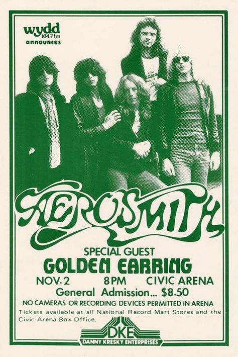 Hippie Bands, Gig Posters Design, Vintage Band Posters, Golden Earring, Rock Poster Art, Concert Poster Design, Retro Band, Vintage Concert Posters, Concert Flyer