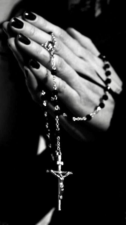 Rosary, Black And White, Nails, White, Black