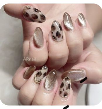 Leopard Nail Designs, Leopard Nail Art, Nails Grunge, Unghie Sfumate, Asian Nails, Hippie Nails, Leopard Print Nails, Beauty Nails Design, Grunge Nails