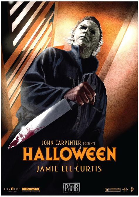 Michael Myers Laurie Strode, Halloween The Movie, Michael Myers Poster, Paul Butcher, Michael Meyers Halloween, Halloween Movie Poster, Movie Art Poster, Michael Myers Art, Laurie Strode