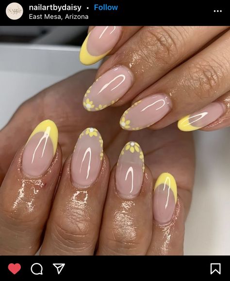 Light Yellow French Tip Nails, Prom Nails, French Tip Nails, Nail Inspo, Nail Designs, Nail Art, Yellow, Nails