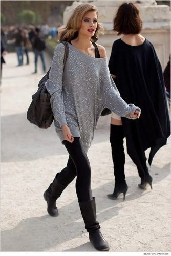 Footless Tights Outfits: 22 Ideas How to Wear Footless Tights #outfittrends #footlesstights #chicwear Walking Down The Street, Footless Tights, Hot Lingerie, Pullover Outfit, Pant Trends, Mode Casual, Stylish Clothes, Looks Street Style, Outfit Trends