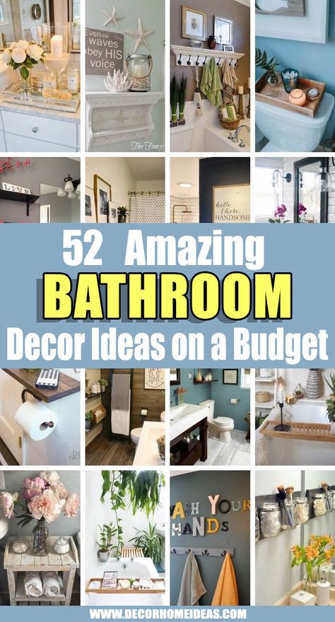 Pictures For Bathroom, Pictures For Bathroom Walls, Bathroom Decor Ideas On A Budget, Bathroom Counter Decor, Bathroom Decor Themes, Chic Bathroom, Decorating Bathroom, Bathroom Themes, Organization Bathroom