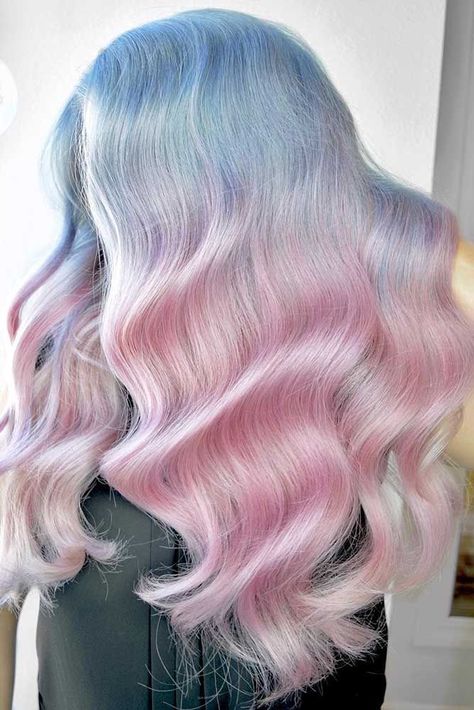 Funky Blushed Bahamas Ombre #pinkhair #bluehair #ombre ❤️ Want to get pastel pink hair? Rose ombre with dark roots, perfect pink highlights for blonde hair, and many ideas for short and long hair are here! ❤️ See more: http://lovehairstyles.com/pastel-pink-hair-shades/ #lovehairstyles #hair #hairstyles #haircuts Pink And Blue Hair, Cotton Candy Hair, Candy Hair, Pastel Pink Hair, Hair Color Pastel, Hair Shades, Ombre Hair Color, Pastel Hair, Mermaid Hair