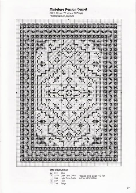 Rug Cross Stitch Pattern, Miniature Needlepoint Rug Pattern, Miniature Rug Cross Stitch, Carpet Cross Stitch Pattern, Needlepoint Rugs Pattern, Miniature Needlepoint Patterns, Rug Cross Stitch, Cross Stitch Carpet, Cross Stitch Rug Pattern