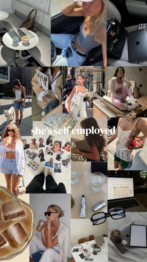 self employed / social media / cool girl CEO Medium Girl Aesthetic, Vision Board Wallpaper, Self Employed, Vision Board Pictures, Self Employment, Losing Faith, Wellness Routine, New Wall, Dream Life