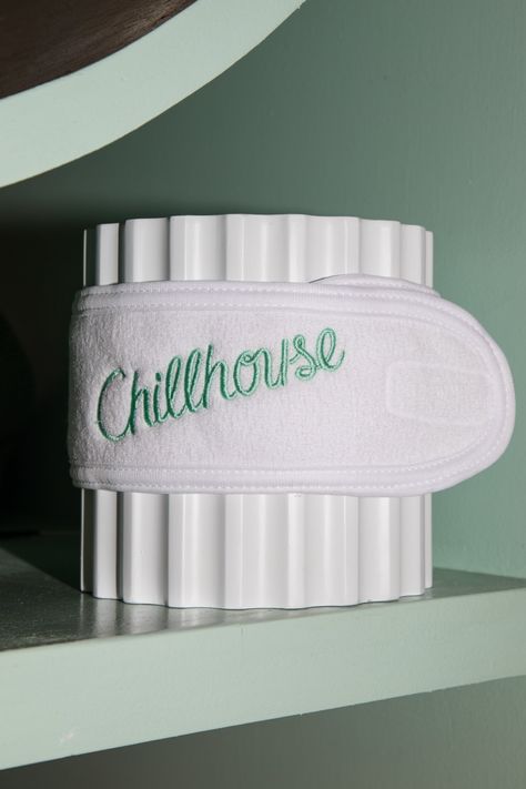 Meet the revamped Chillhouse headband, featuring our iconic navy script and an adjustable velcro closure. Your skincare routine just got a whole ‘lot chiller. Skincare Headband Aesthetic, Headband Aesthetic, Skincare Headband, Skincare Accessories, Aesthetic Branding, Skin Aesthetic, Lovely Princess, Beauty Room, Beauty Essentials