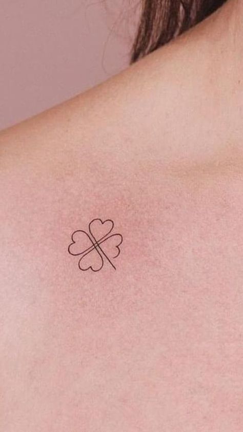 Quadrifoglio Tattoo, Lucky Clover Tattoo, Mj Tattoo, 4 Leaf Clover Tattoo, Hart Tattoo, Shamrock Tattoo, Tattoo Dublin, Leaf Clover Tattoo, Four Leaf Clover Tattoo