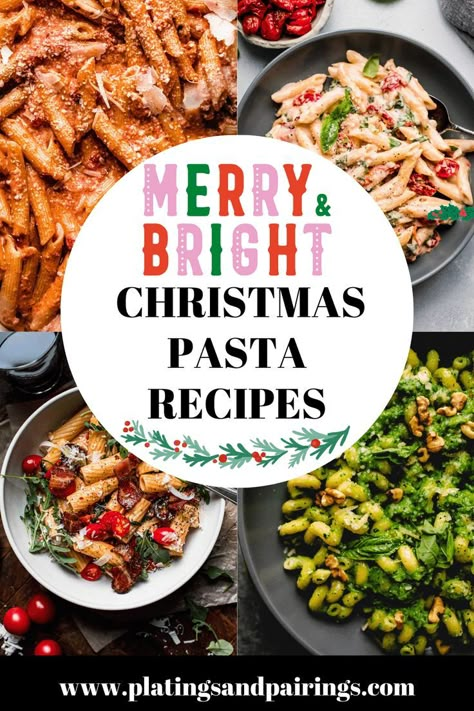 Ditch the standard ham or prime rib for the holidays and serve up one of these delicious Christmas pasta recipes instead!From manicotti, to pasta alla vodka, and more! // pasta recipes for christmas dinner Family Style Pasta Dishes, Christmas Noodles Recipe, Pasta Dish For Christmas, Pasta Recipes For Christmas Dinner, Pasta Salad Christmas, Christmas Dinner Pasta Ideas, Christmas Pasta Ideas, Pasta Dishes For Christmas Dinner, Christmas Pasta Side Dishes