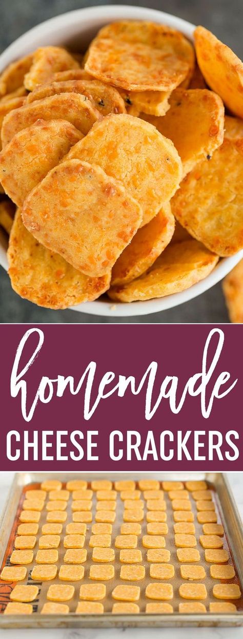 Spicy Southern Cheese Crackers - Easy homemade cheese crackers that are super buttery and have a spicy kick! via @browneyedbaker Easy Homemade Cheese, Homemade Cheese Crackers, Cheesy Crackers, Mom Recipes, Real Foods, Homemade Crackers, Cheese Straws, Cracker Recipes, Homemade Cheese